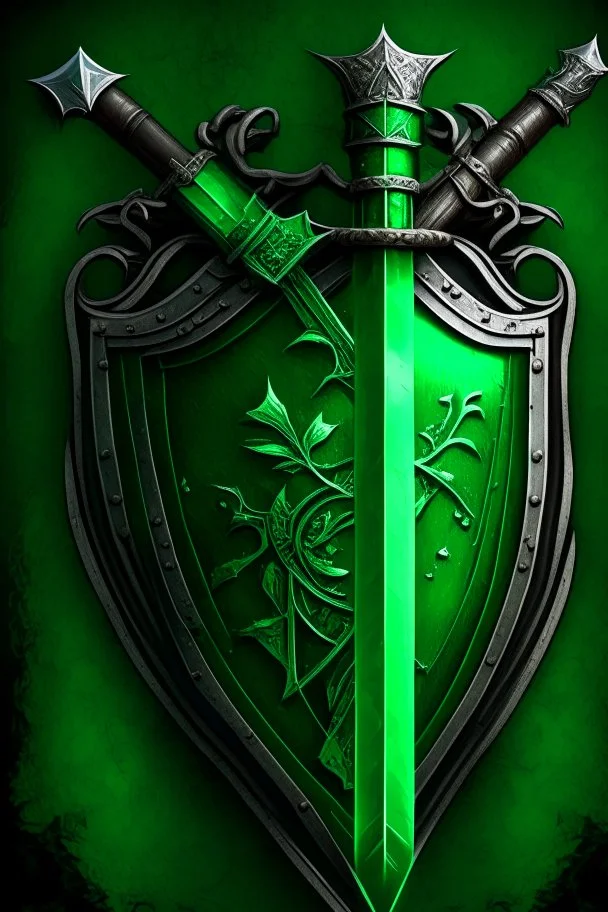 The crest for the Emerald Alliance is a green emerald with a sword piercing through it. This would represent the city of Emerald Bay and the adventurers who helped protect it.