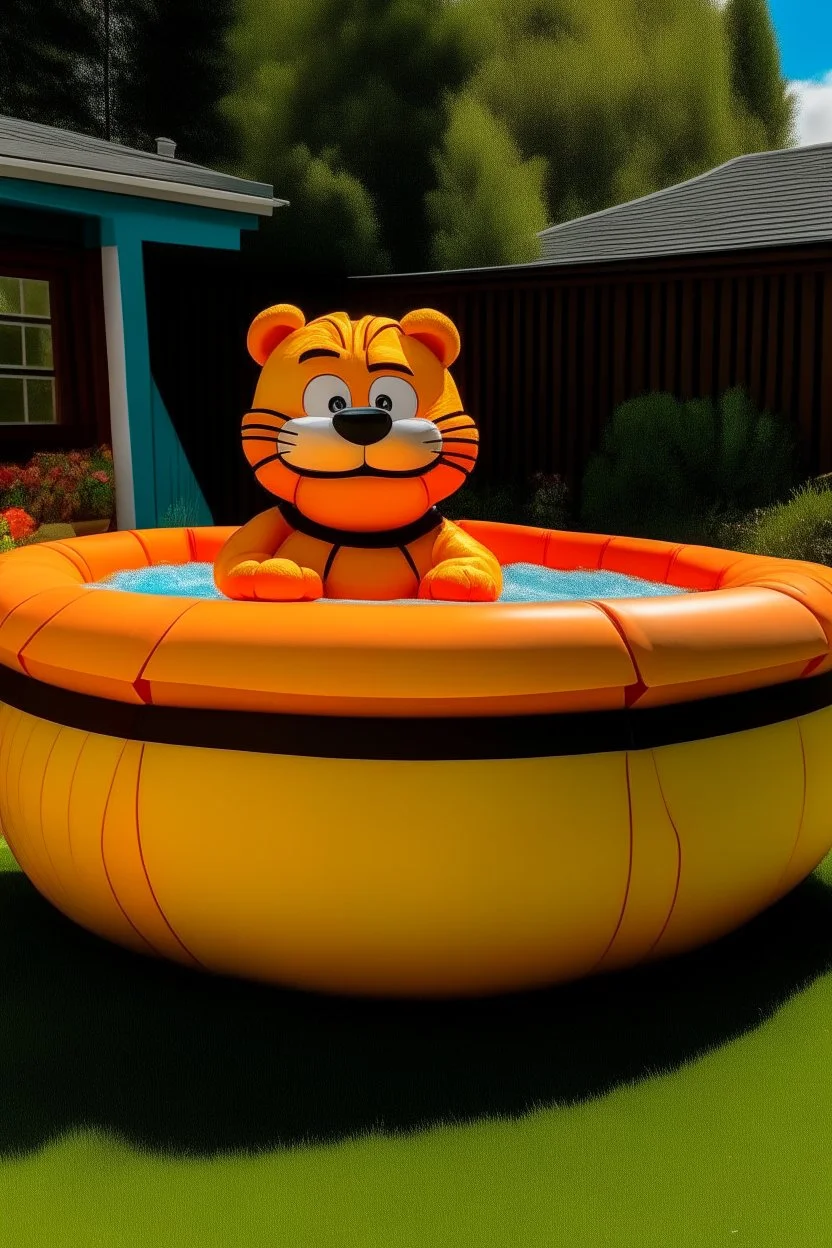 garfield-themed hot tub