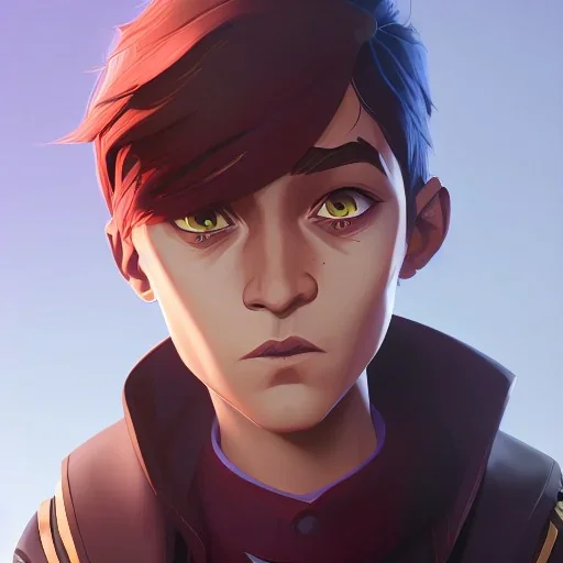 Portrait of a 9 year old warlock boy with beautiful eyes Nick Harris style