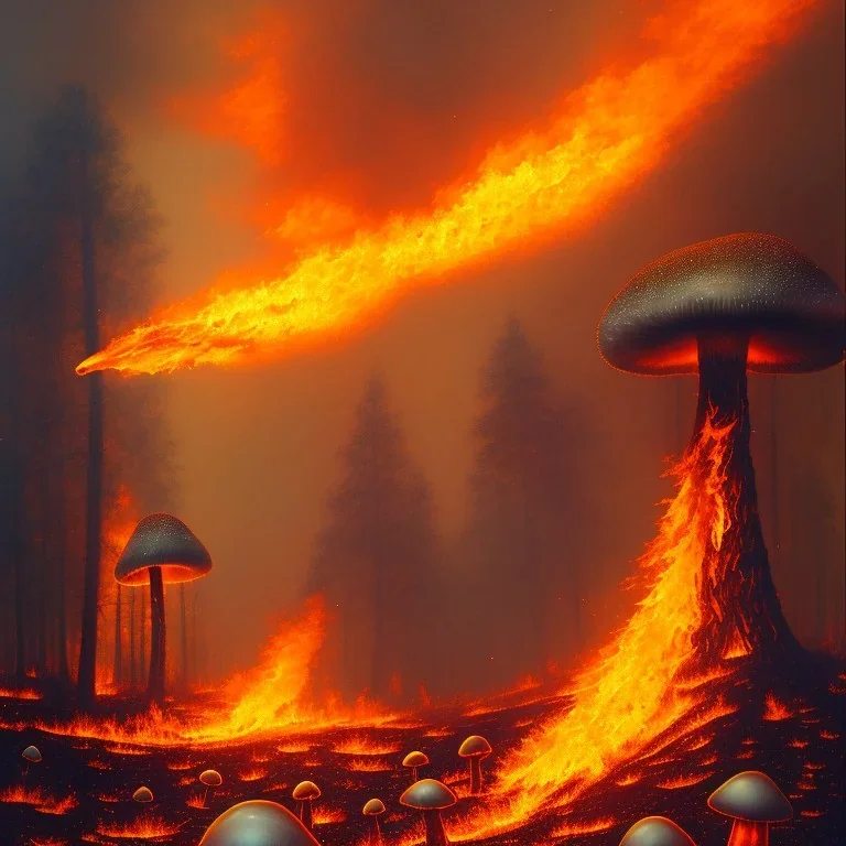 Chronal mass ejection from mushroom fire