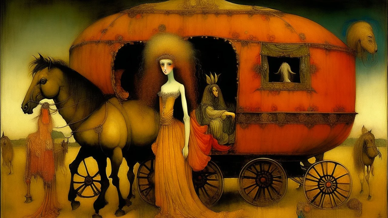 GYPSY WAGON Leonor Fini
