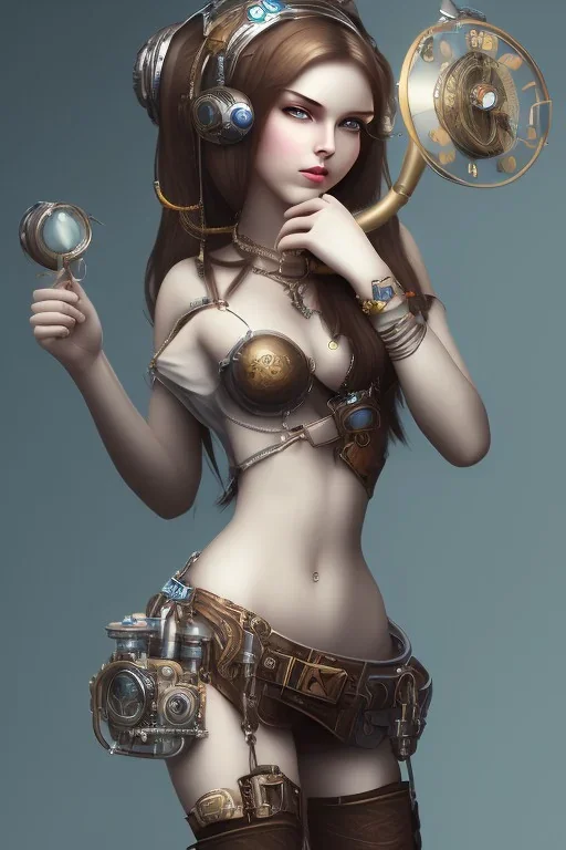 cute steampunk girl body