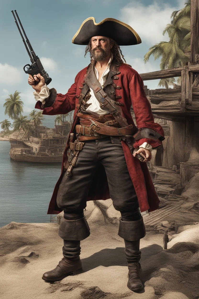 Pirate with gun