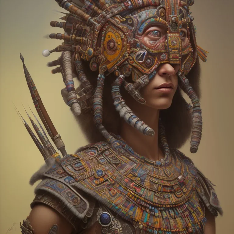 Inca warrior, aztec, rich deep colors masterpiece, sMartin Wittfooth, Luigi Spano, Mandy Jurgens, stellar photography, No skin, muscles showing, flesh, human face anatomy, Close-up, Portrait, Photorealism, crumbles into pieces, Melancholie, Lumen Reflections, Photojournalism, , rich details, ultra-HD