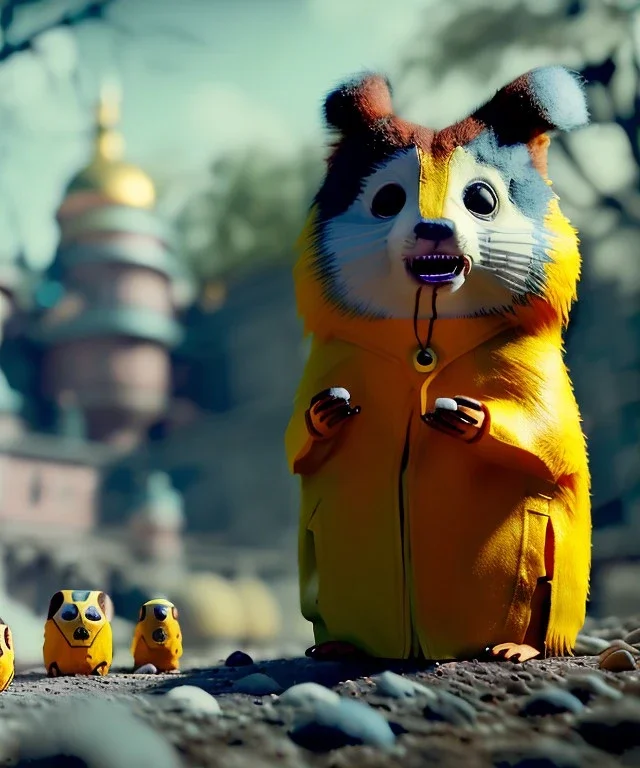 Wes Anderson photographer, photo studio, Ultra realistic matryoshka, punk style, wide angle view, soft color, highly detailed, unreal engine 5, ray tracing, RTX, lumen lighting, ultra detail, volumetric lighting, 3d, finely drawn, high definition.