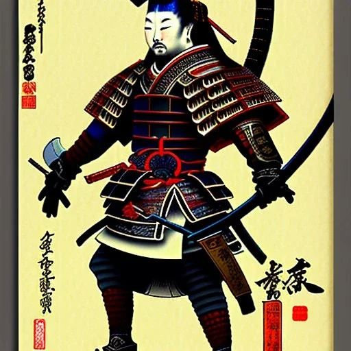 Samurai warrior vintage, Ukiyo-e