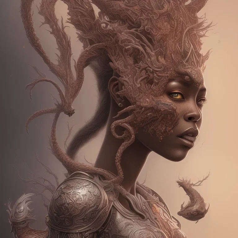 sango fantasy, fantasy magic, intricate, sharp focus, illustration, highly detailed, digital painting, concept art, matte, artgerm and paul lewin and kehinde wiley, masterpiece sexy lips Asian afro lips black African lady body mermaid Dragon head silver bright snow lady outer space mermaid pretty skull head