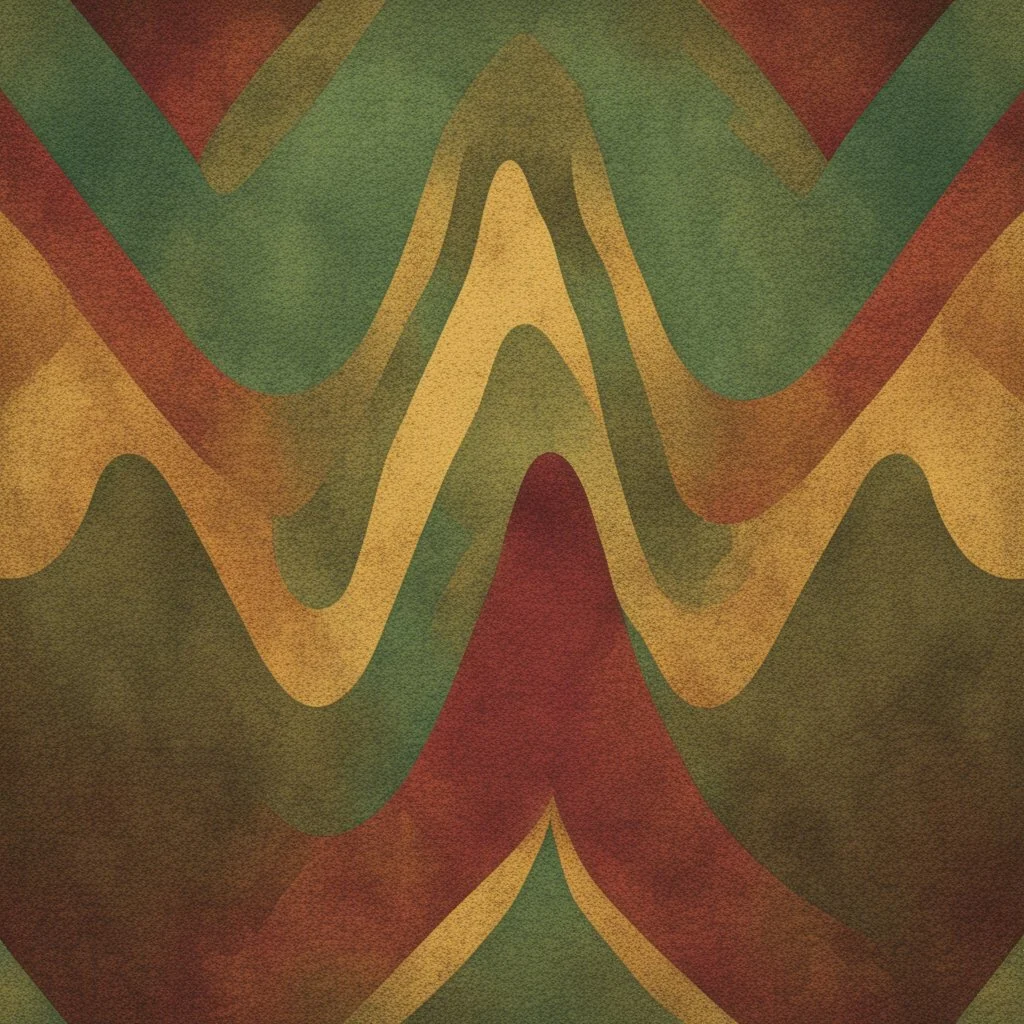 Hyper Realistic Brown-Green-Maroon-&-Golden Groovy-Retro Grungy Multicolored-Texture