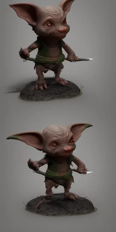  short Goblin, game, fantasy, full body design, sword and shield