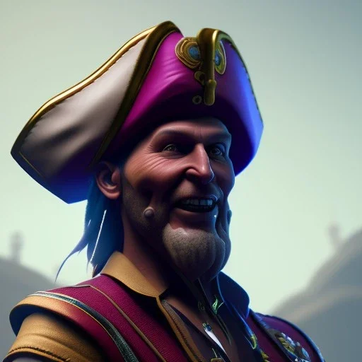 Pirate unreal engine 5, octane render, ultra realistic, 3d, cinematic, cinema 4d, face focus, 3d render