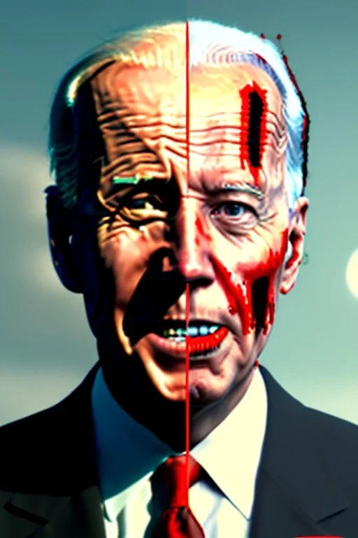 realistic image, joe biden zombie, arm cut and bleeding, night, walking with a limp, waist up view, dark ambient, highly detailed, sky background, concept art, unreal engine 5, god rays, ray tracing, RTX, lumen lighting, ultra detail, volumetric lighting, 3d, finely drawn, high definition, high resolution.