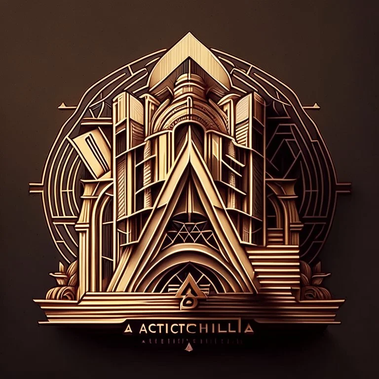 Logotipo arquitectura art illustration