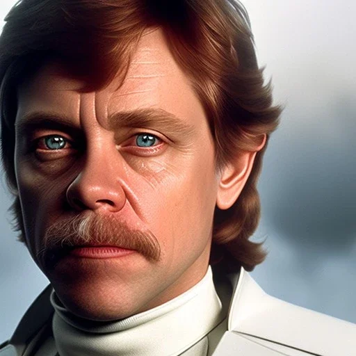 wide angle stunning photo realistic portrait of mark hamill as luke skywalker in star wars with photo realistic hair, blue eyes, eos5d mark 4, ef 85mm 5.6, professional majestic photo realistic painting by Ed Blinkey, Atey Ghailan, by Jeremy Mann, Greg Manchess, Antonio Moro, trending on ArtStation, Intricate, High Detail, Sharp focus, dramatic, by greg rutkowski, realism, beautiful and detailed lighting,