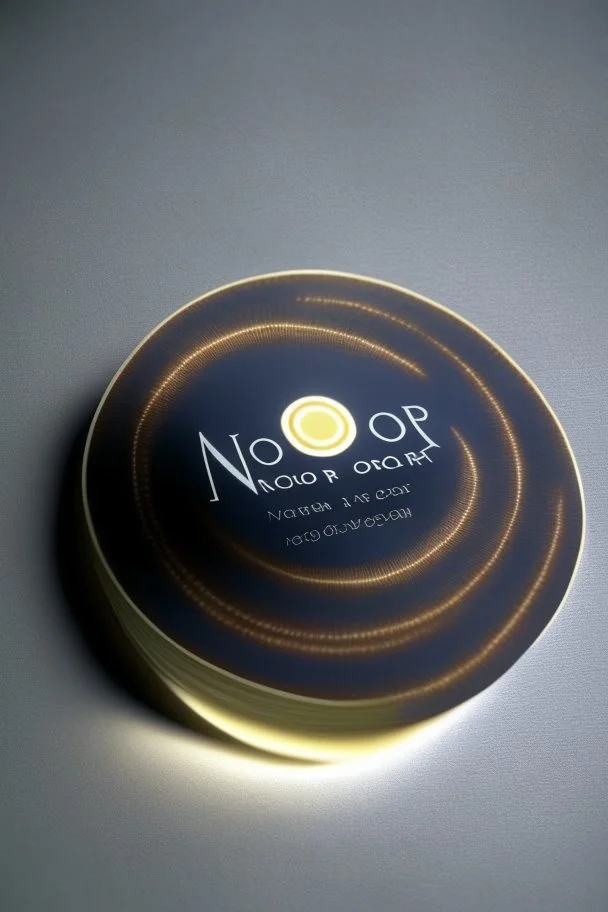 Circular business card for light printing house named Noor.