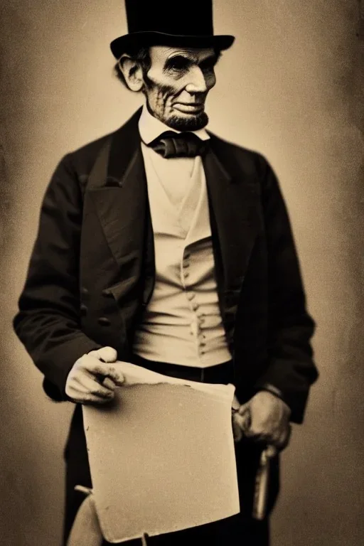 Abraham Lincoln holding a wooden stake walking stealthily vintage photography, beautiful, Tumblr aesthetic, retro vintage style, HD photography, hyperrealism