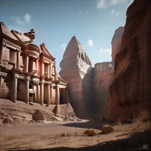 Petra + Ürdün, photo realistic, ultra realistic, unreal engine