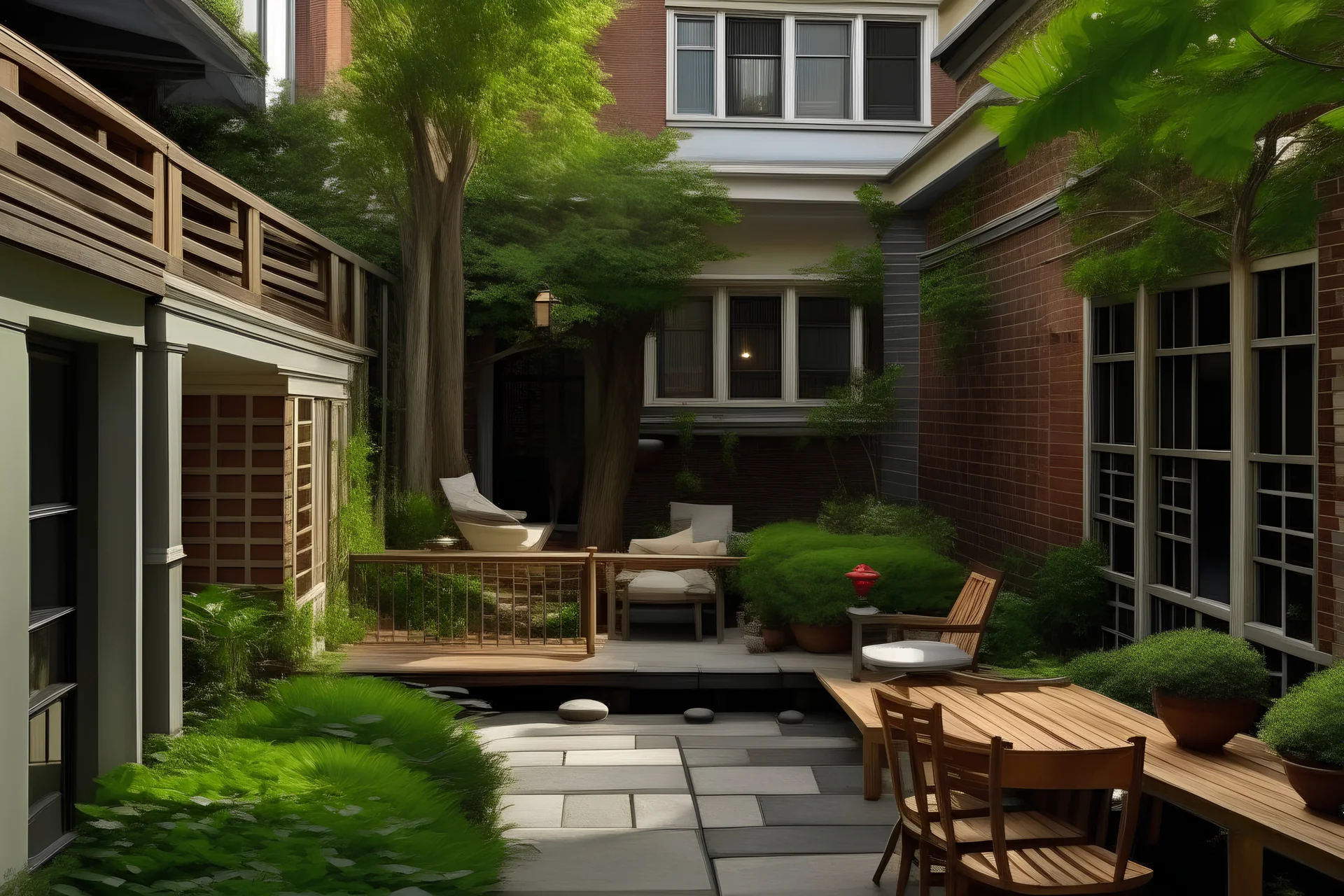 townhouse backyard