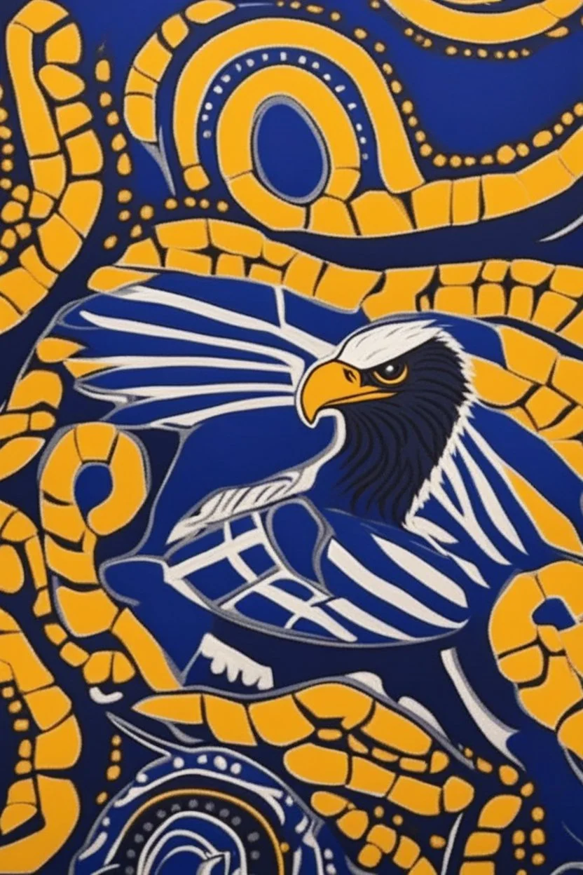 west coast eagles aboriginal painting guernsey