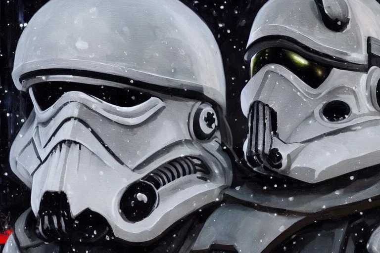 gaspunk stormtrooper in winter painted by hr giger