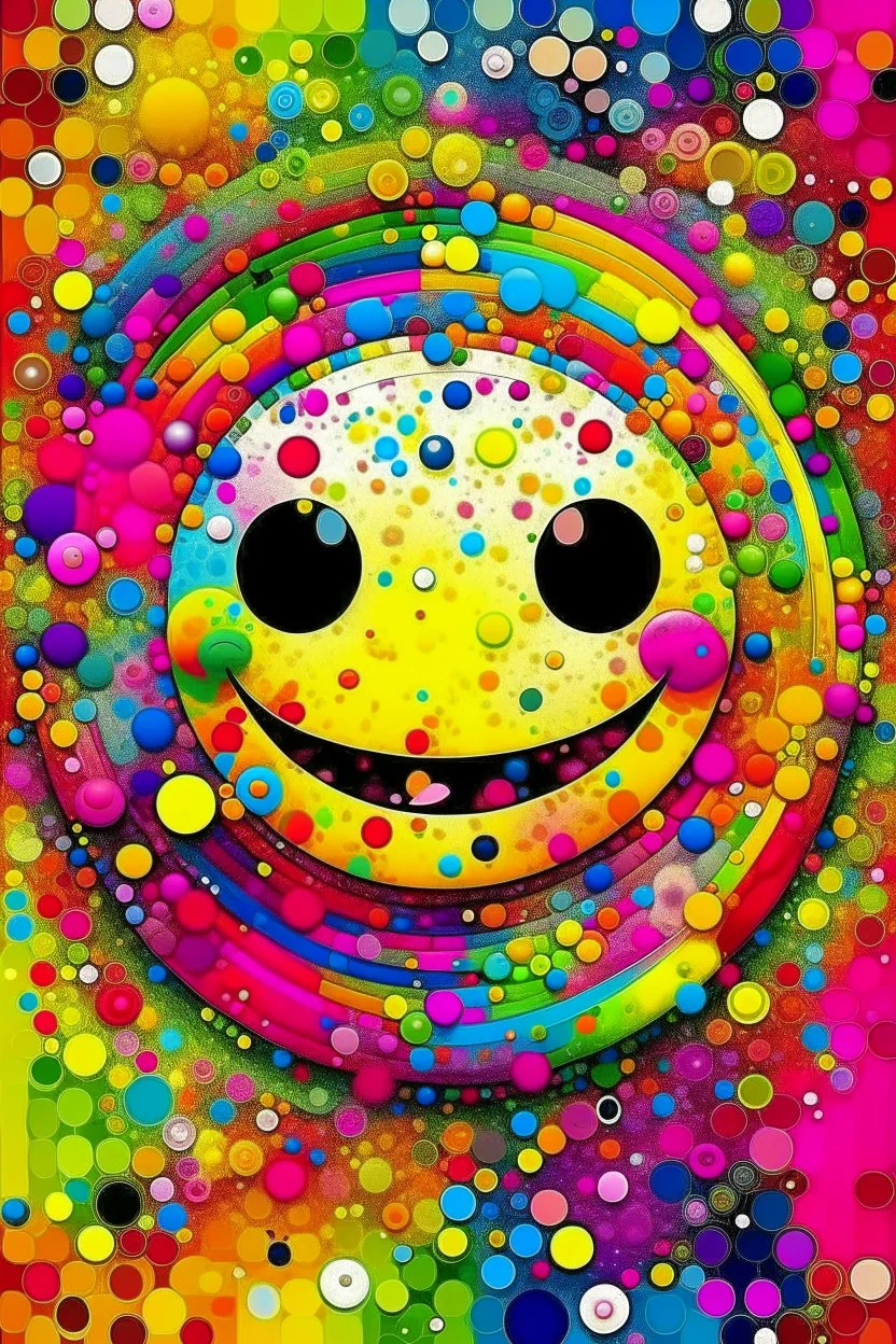 abstract art of happiness from winning Lotto 90,000 Million