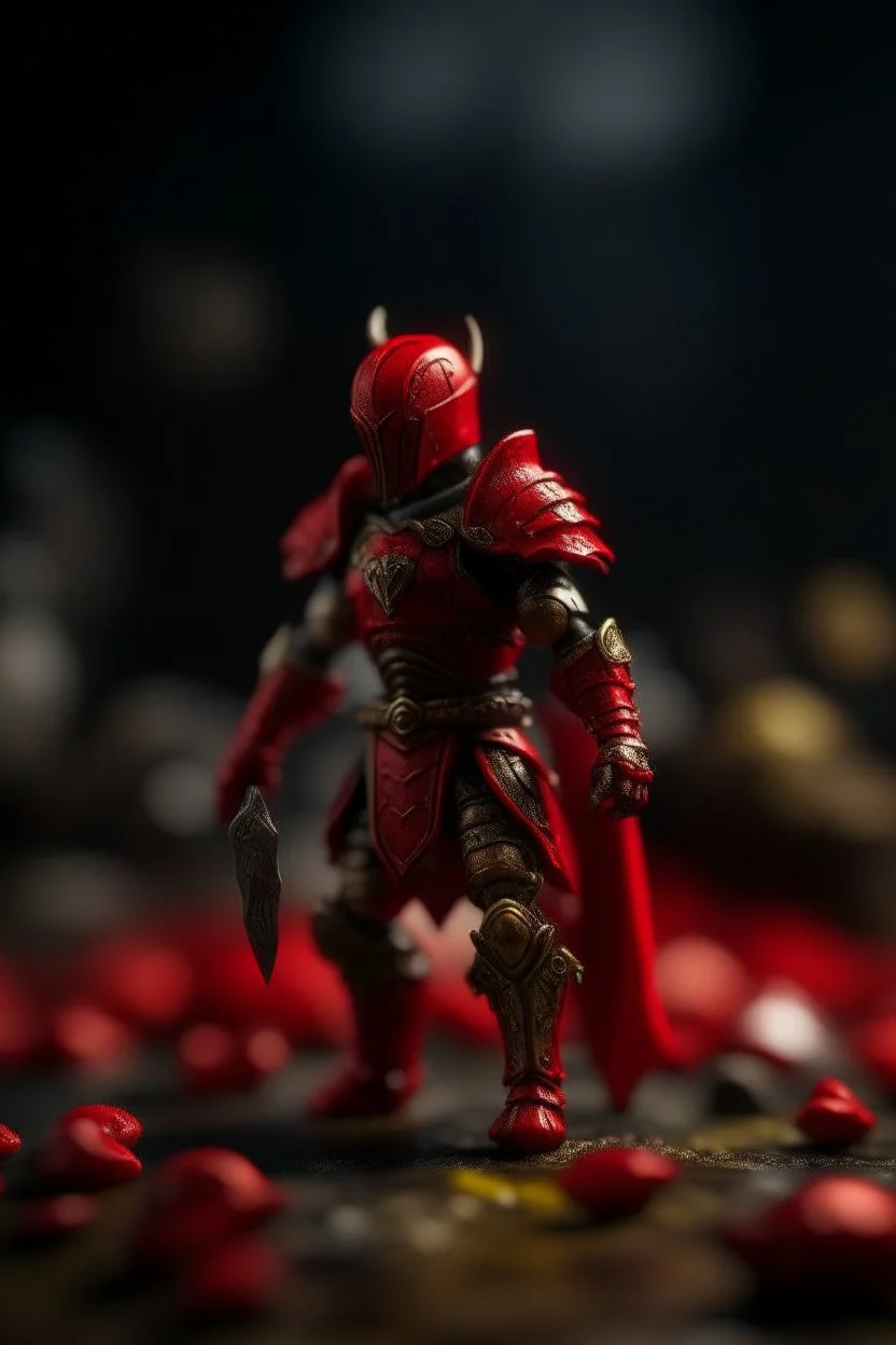 Red (Hearts - Warrior Creatures)::,shot on Hasselblad h6d-400c, zeiss prime lens, bokeh like f/0.8, tilt-shift lens 8k, high detail, smooth render, down-light, unreal engine, prize winning