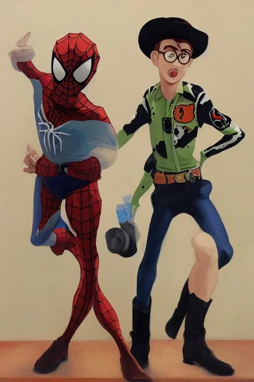 Double Shot Of My Baby's Love Alex Hirsch Rudy Nappi Reisha Perlmutter skin-tight Australian tonalism futurism modern European ink painting pre-raphaelitism renaissance painting Anime Character, detailed, vibrant, anime face, sharp focus, Character Design, style of Mad Magazine Spiderman Toy Story