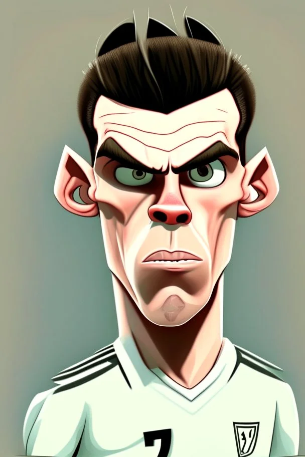 Gareth Bale Footballer cartoon 2d 2D