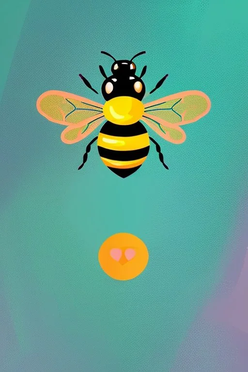 A cute bee as pop art character