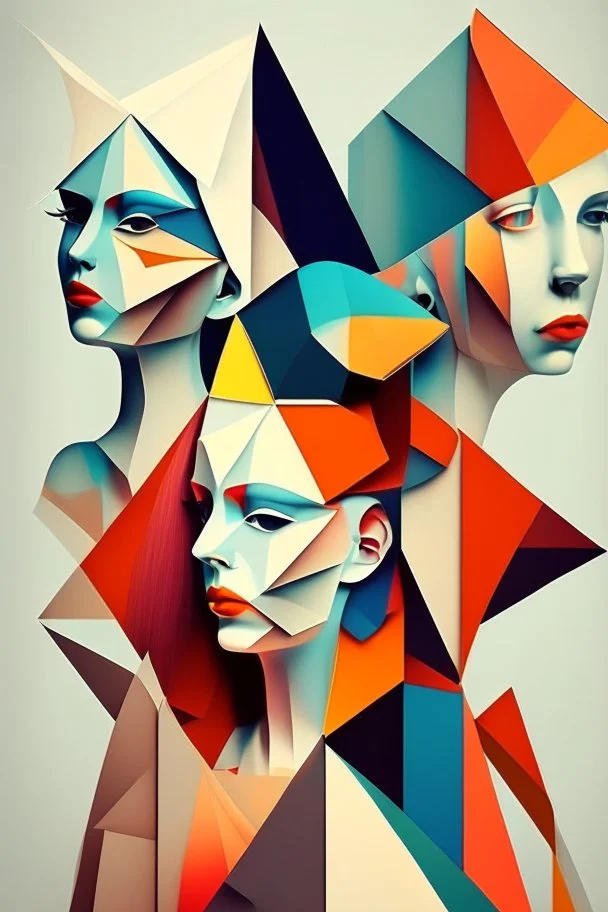 geometric people abstract