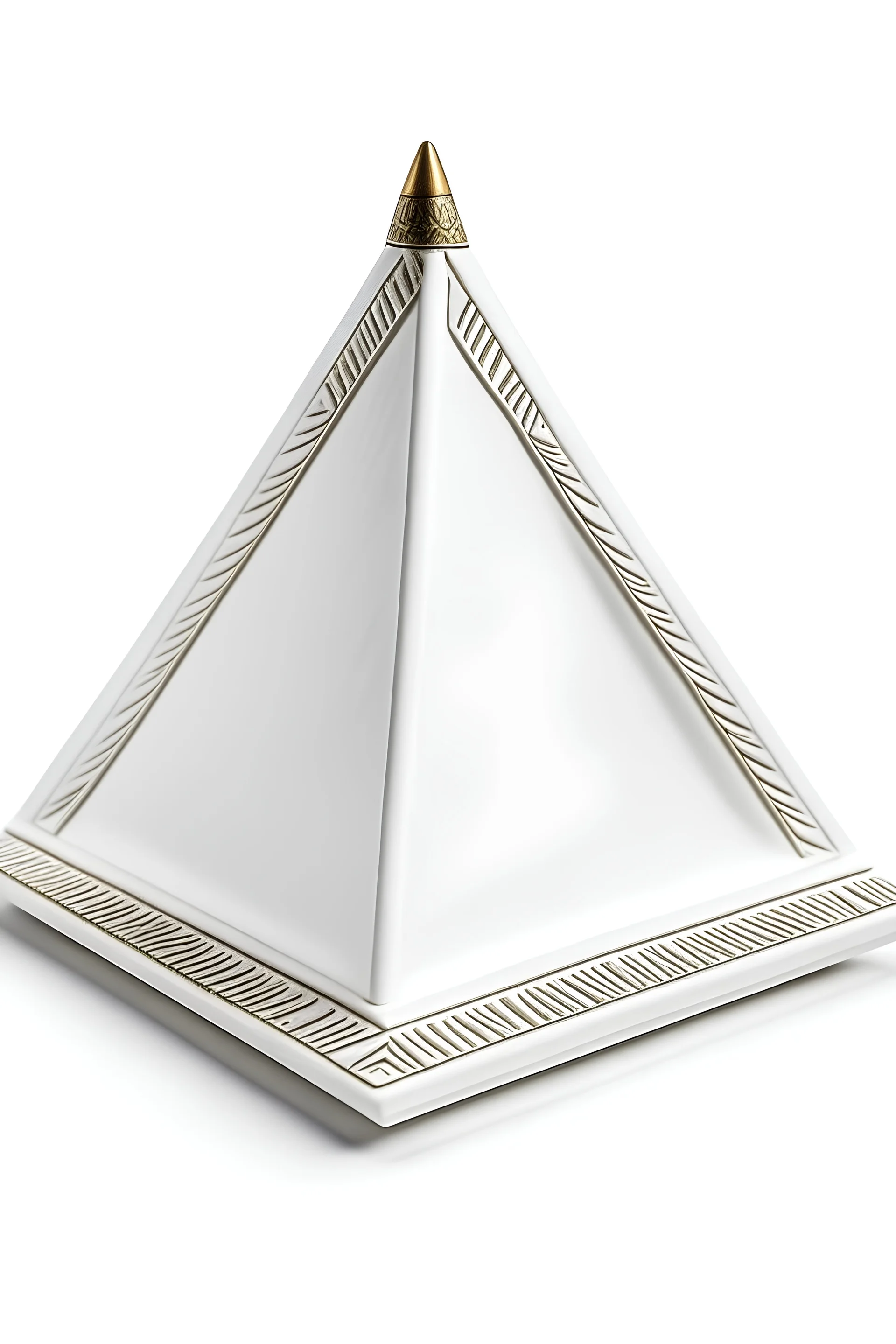 Pyramid white ashtray