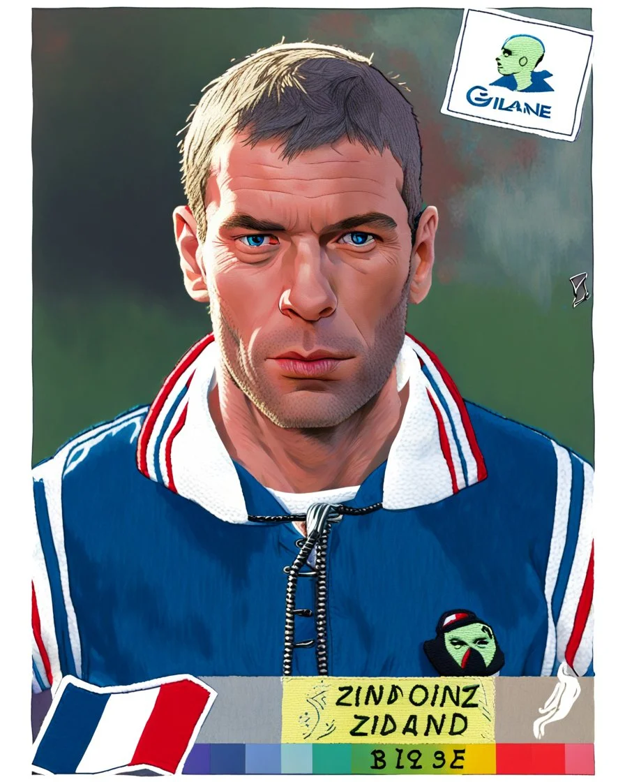 Zidane Embroidered Gorillaz Music Band version, green face