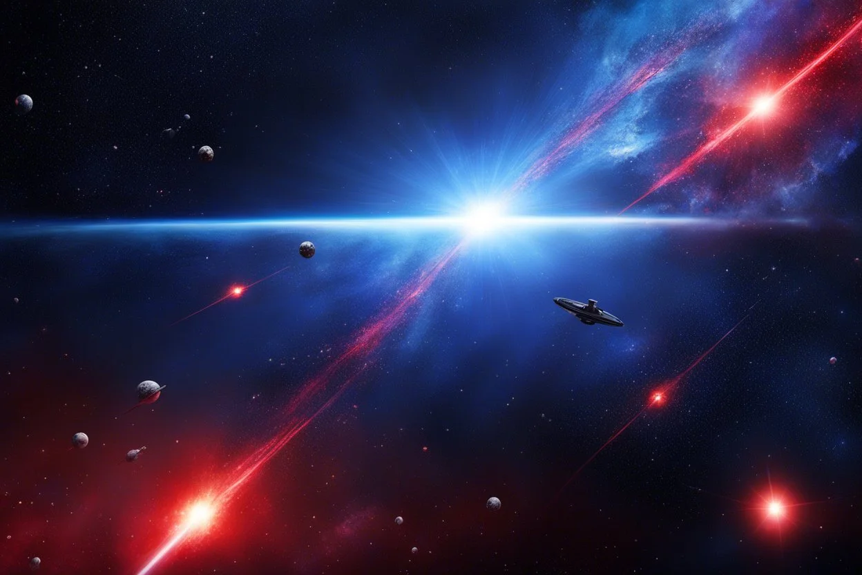 Star Trek Discovery void space with tiny red bursts Background