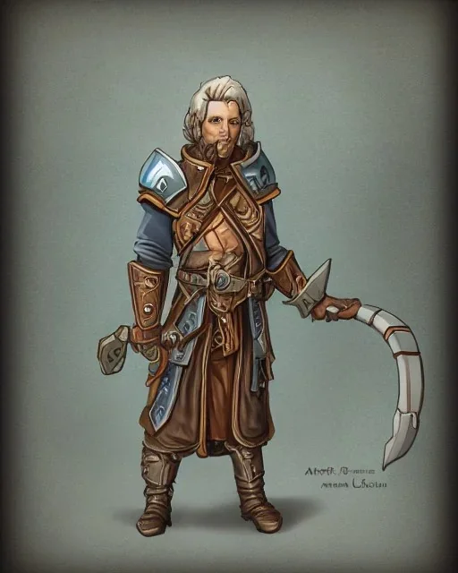 artificer wearing rune etched armor, D&D character