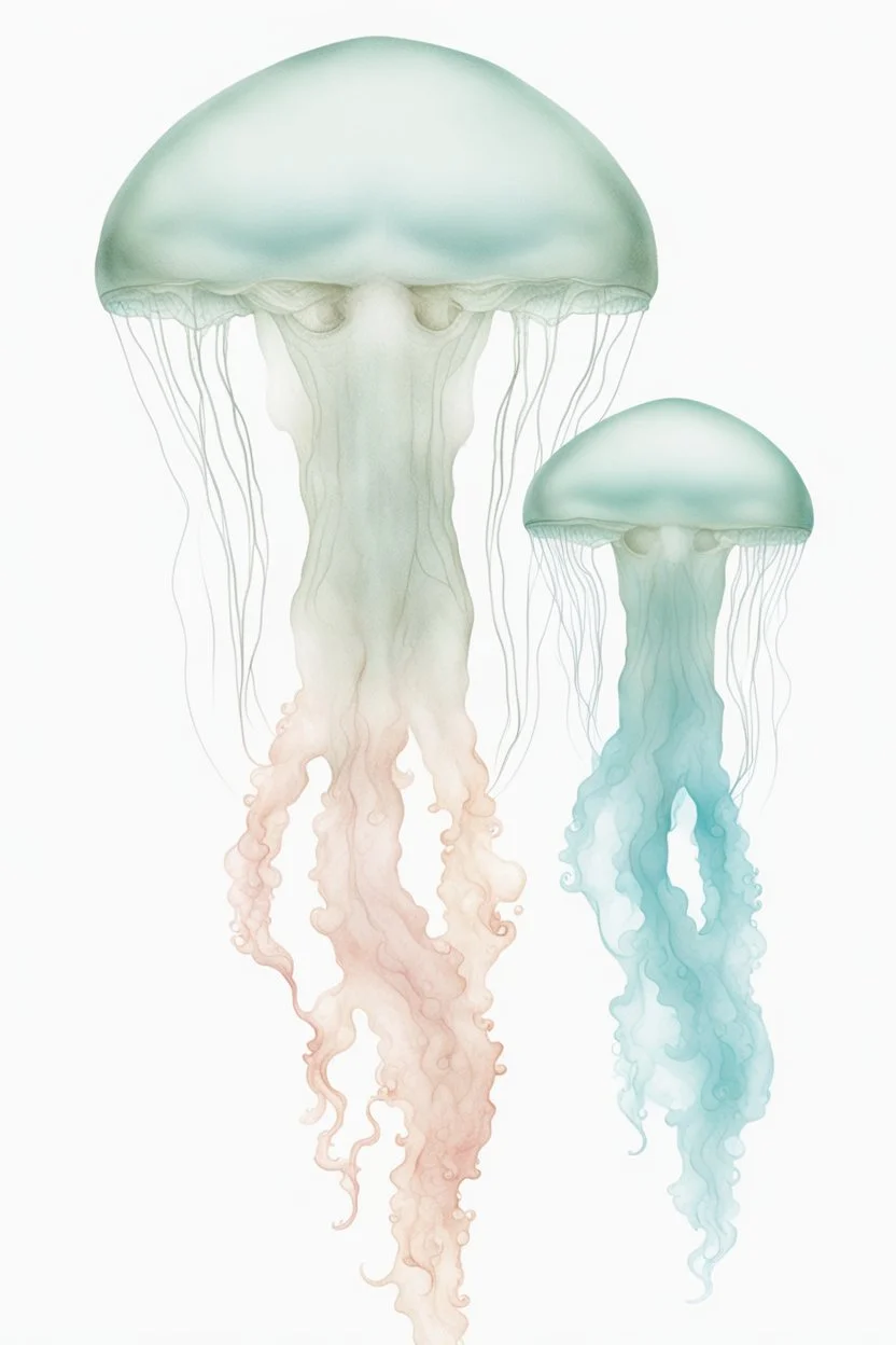 a man's torso and the other half jellyfish