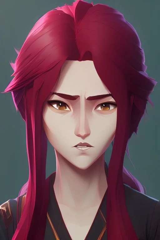 Teenaged Female Red haired kitsune paladin