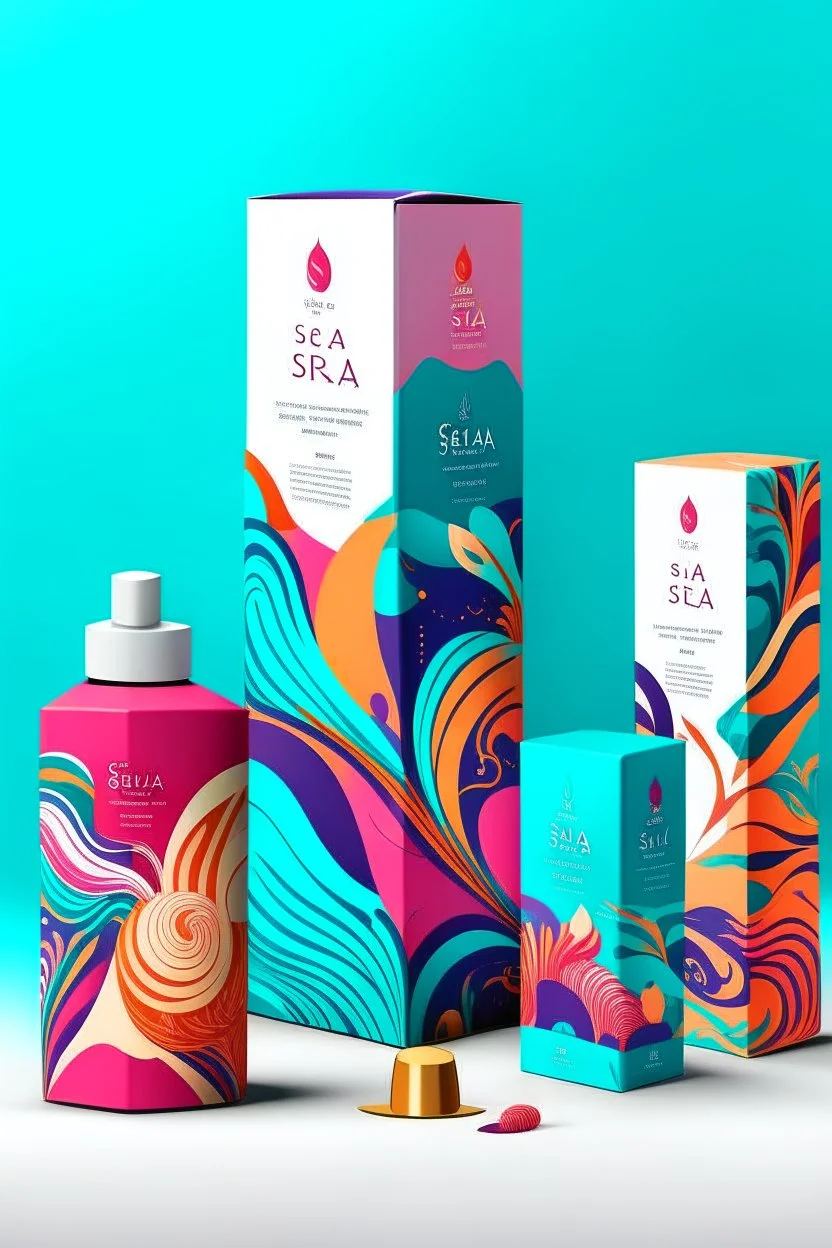 spa and beauty, abstract colors on the packaging design template