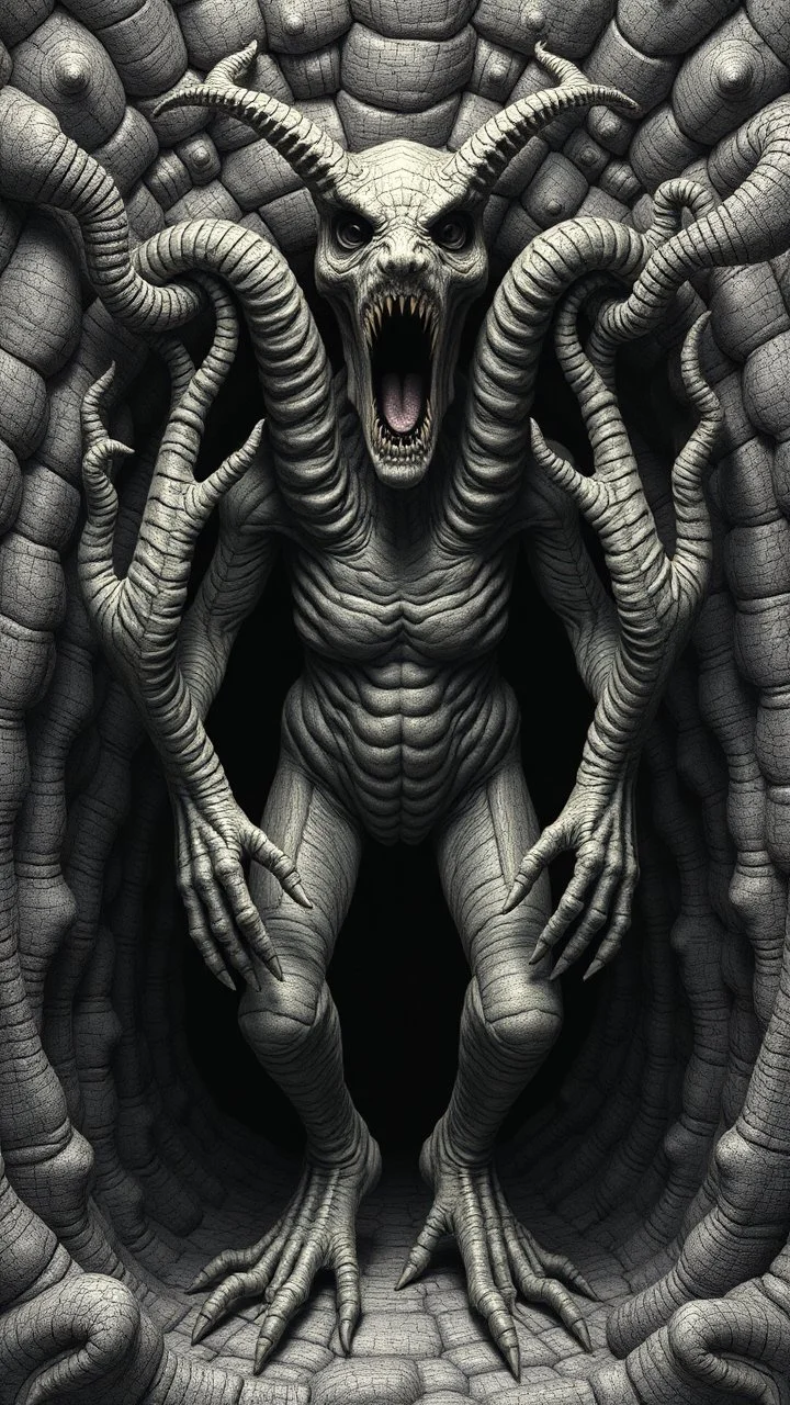 The Dingus in the style of Giger and Escher