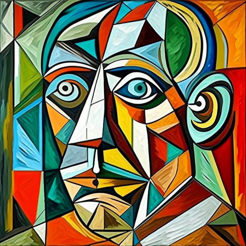 portret of pablo picasso selfportret cubism brown picasso