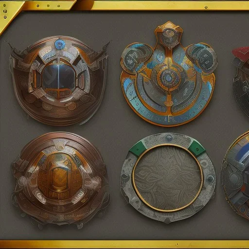 shields (with cool designs, symbols, etc)