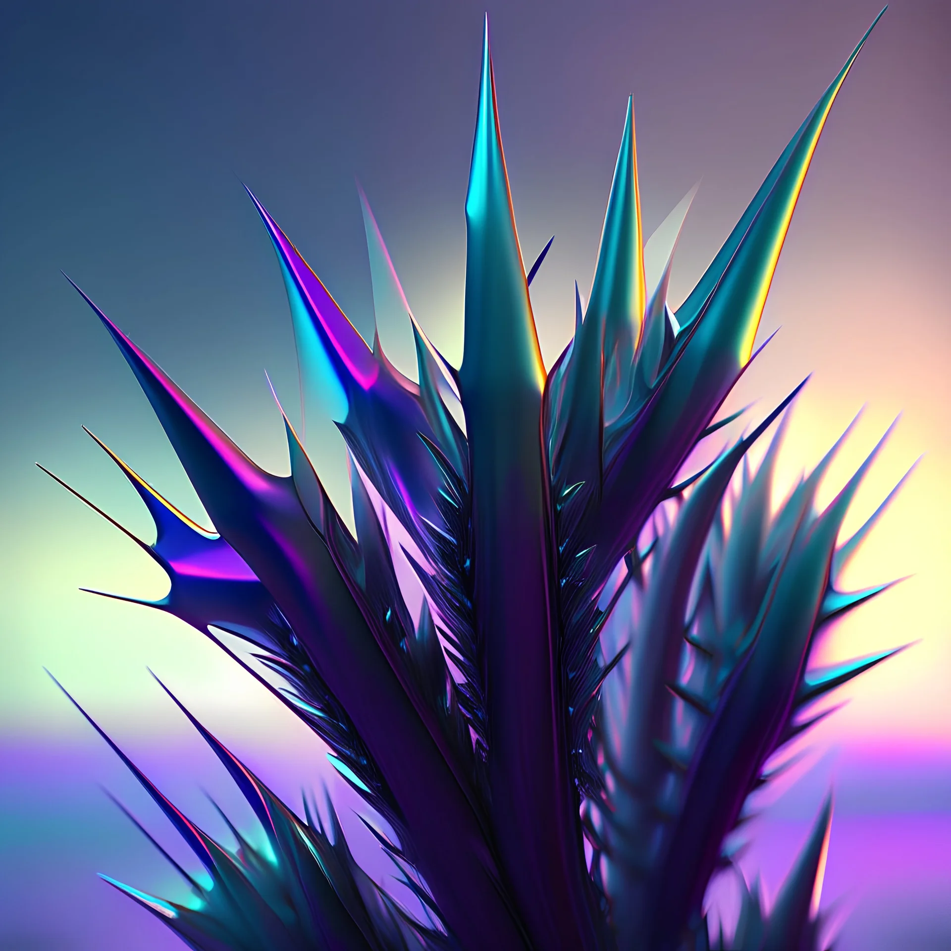 iridescent spikes