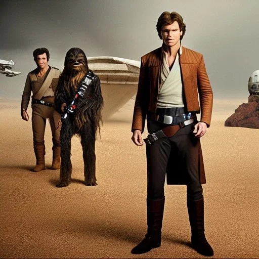 super photorealistic studio photo of Han Solo in star wars by Annie Leibovitz, intricate, highly detailed, sharp focus, cinematic lighting,