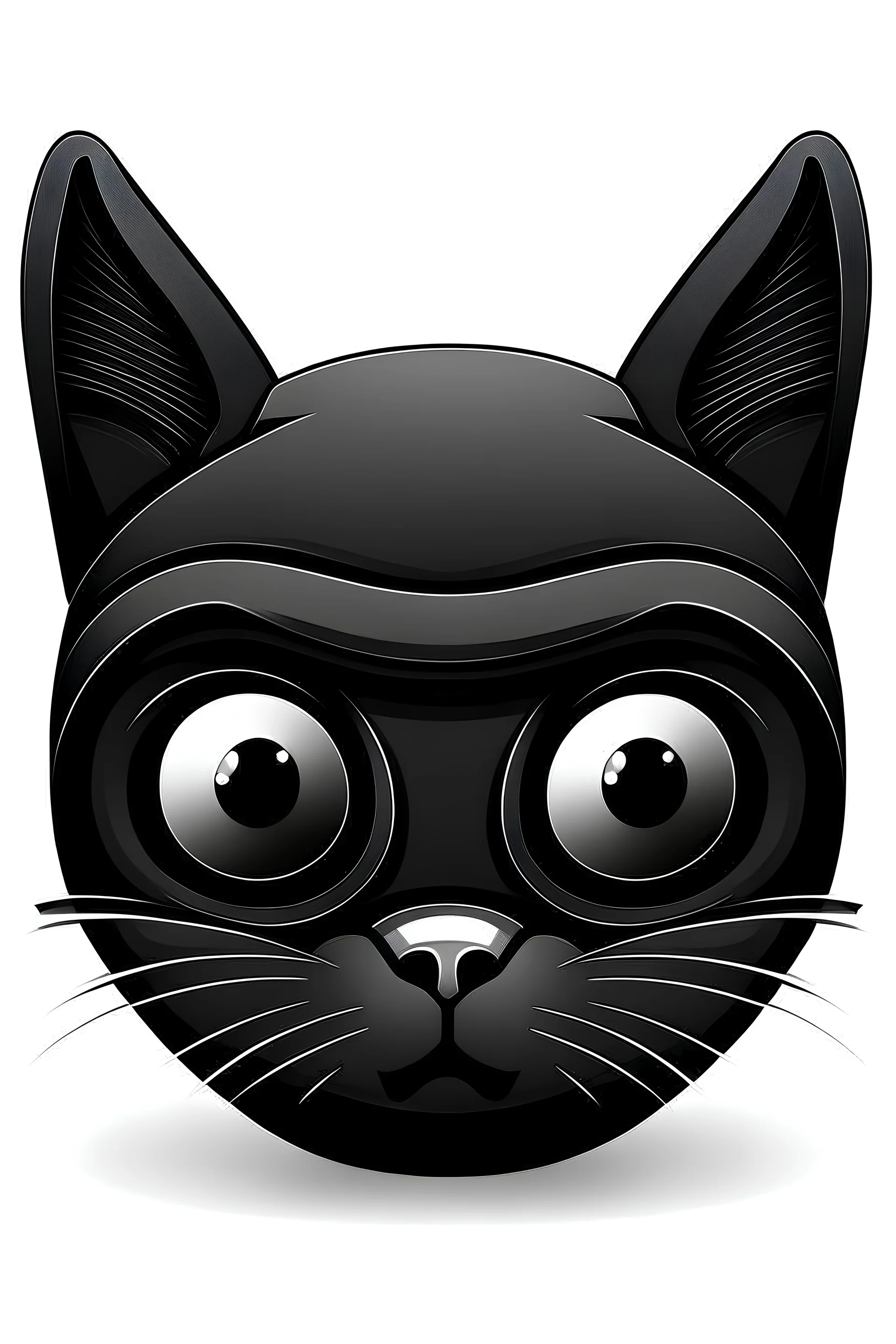 BLACK CAT WITH MODERN WELDING MASK ICON