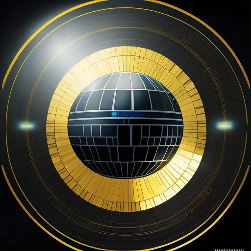 embossed Star Wars death star Logo