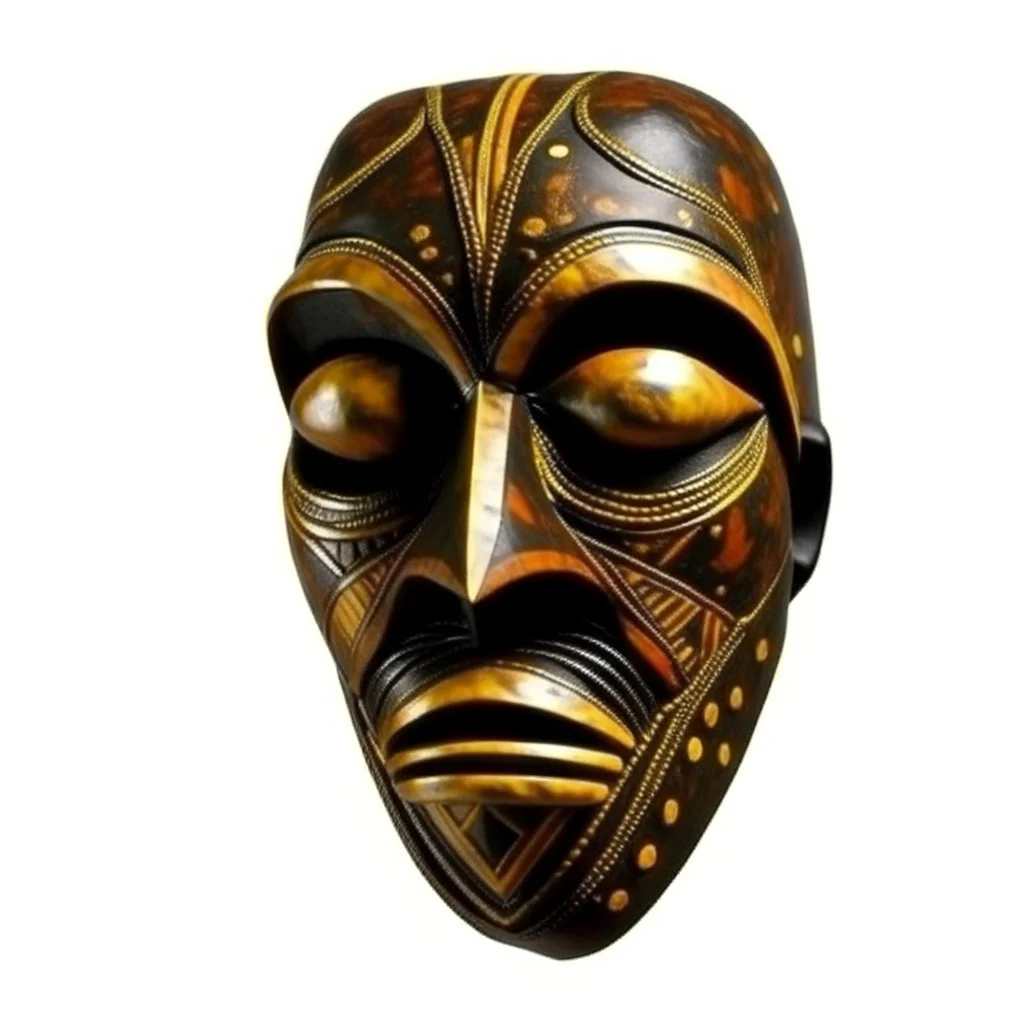 picasso africaans body brown abstract masker