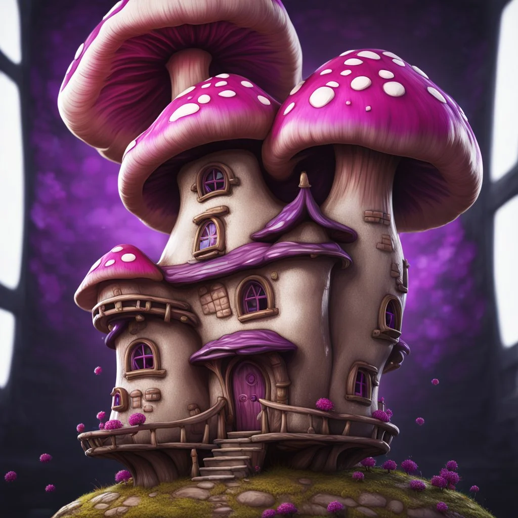 A lumpy mushroom house floating in space. neutral colors, white, purple magenta, Detailed gloss Painting, rich color, fantastical, intricate detail, splash screen, hyperdetailed, insane depth, concept art, 8k resolution, trending on Artstation, Unreal Engine 5, color depth, dynamic lighting, splash art, dramatic, masterpiece, excellent quality beautiful Imaginative, unique,