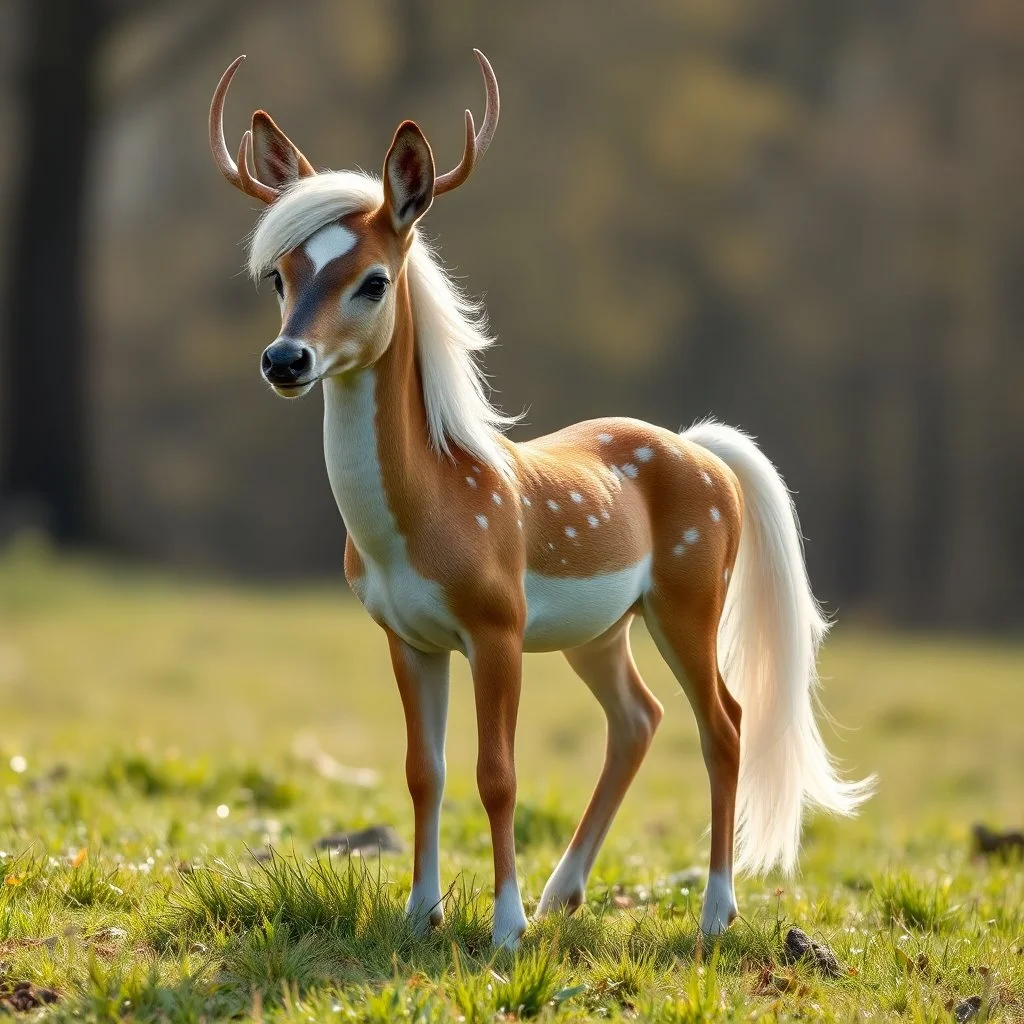 an adult female white tail deer in the style of my little pony