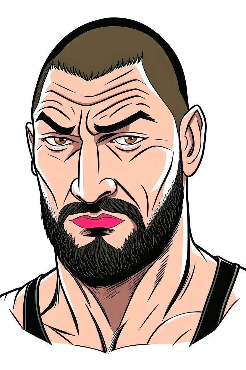 Dave Batista wrestler catoon 2d