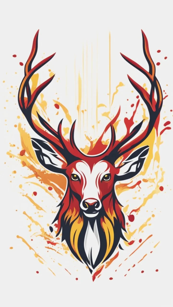 colorful red and yellow logo simple logo illustration for coffee vector art front end magic sharp design soft monochrome dark magic splash t shirt design studio style must have design in vector art deer display . Use Adobe Illustrator to craft the logo with clean lines and a simple yet captivating look. Keep the design centered around the coffee, embodying its uniqueness and charm. The logo should evoke a sense of sophistication and calm. Emphasize a low poly style to add a touch