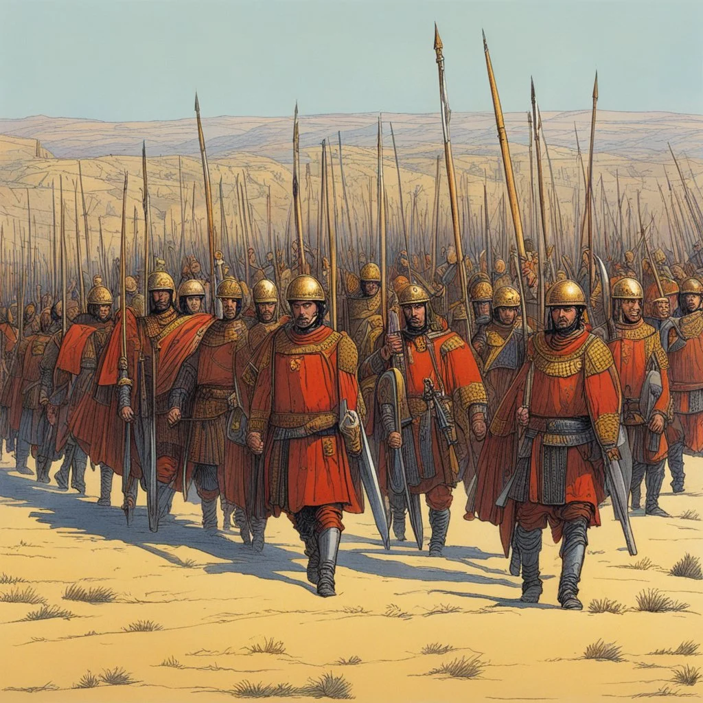 Macedonian phalanx by Moebius