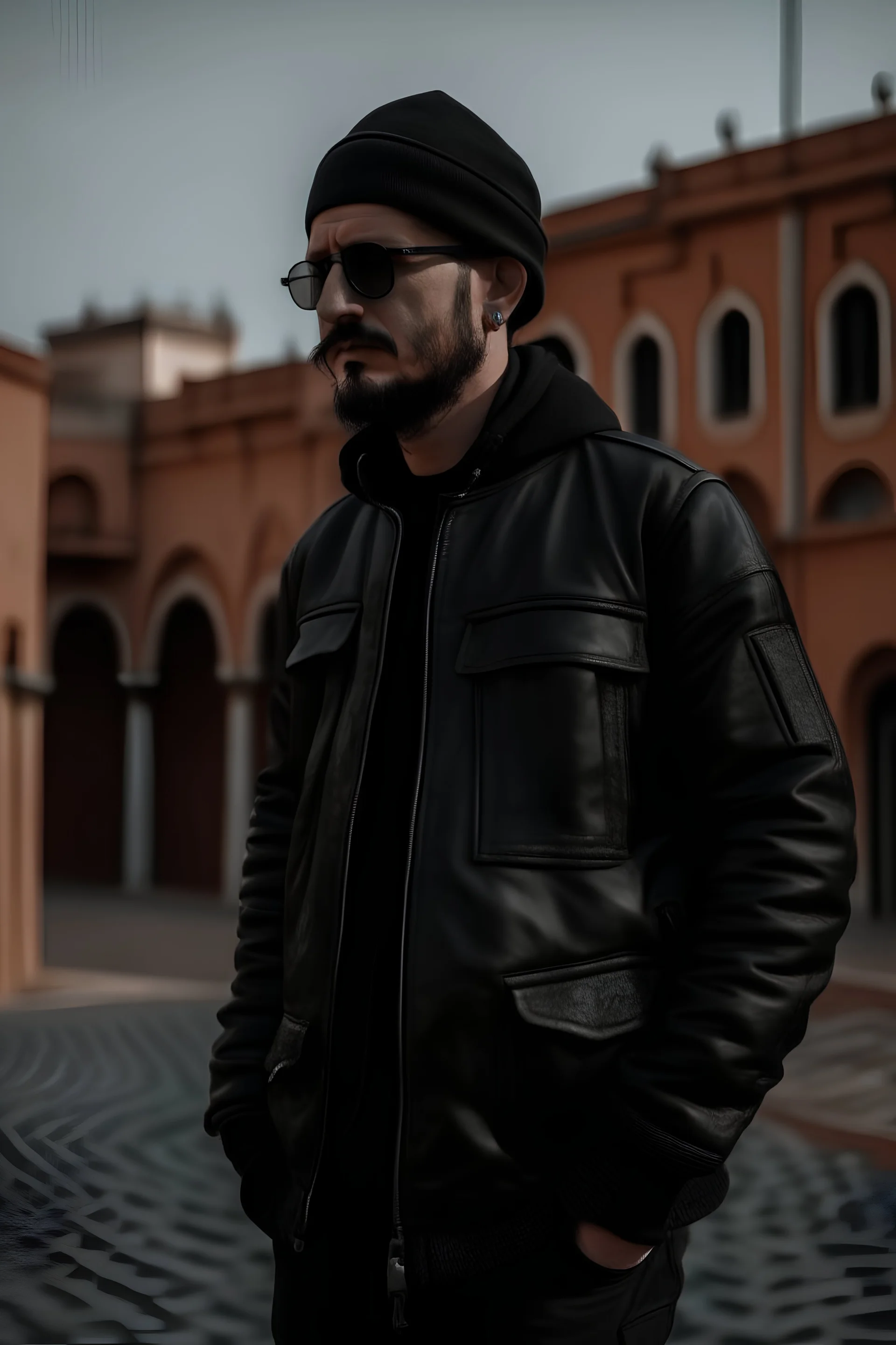 man wearing black jacket picture 4k morocco